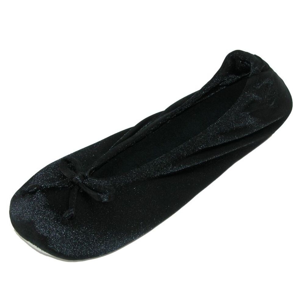 Isotoner Women's Satin Classic Ballerina Slippers (Pack of 2)